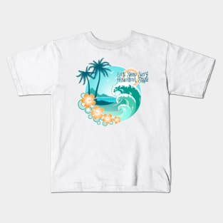 Eat Sleep Surf Hawaiian Style 1 Kids T-Shirt